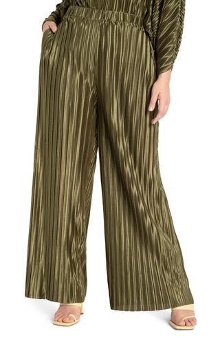 Eloquii + Plissé Wide Leg Pants