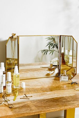 Urban Outfitters + Gold Dressing Table Mirror