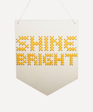 Cotton Citizen + Shine Bright Wooden Banner Cross Stitch Kit