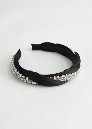 & Other Stories + Pearl Embroidered Alice Headband