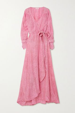 Hannah Artwear + + Net Sustain Luna Paisley-Print Silk Crepe De Chine Wrap Maxi Dress