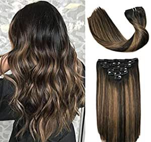 Vario + 18-Inch Clip In Human Hair Extensions