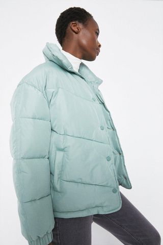 Warehouse + Arrow Quilted Popper Front Padded Jacket