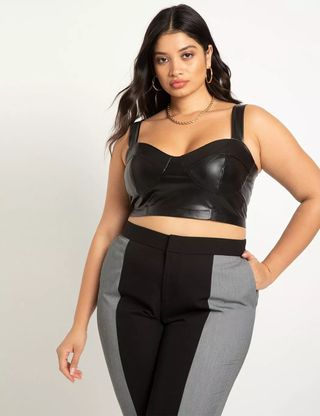 Eloquii + Faux Leather Bustier