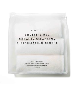 Beauty Pie + Double-Sided Organic Cleansing 
Exfoliating Cloths