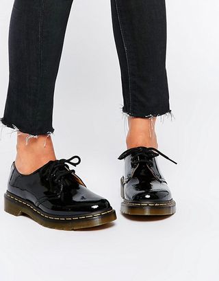 Dr .Martens + 1461 Classic Flat Shoes in Black Patent