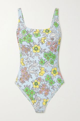 Tory Burch + Floral-Print Swimsuit