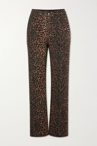 Ksubi + Dynamo Leopard-Print High-Rise Straight-Leg Jeans