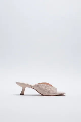Zara + Animal Print Heeled Sandals