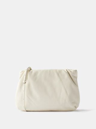 The Row + Bourse Small Grained-Leather Clutch