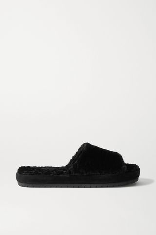 Vince + Kalina Shearling and Suede Sandals