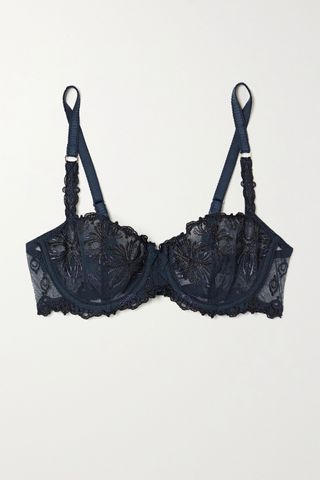 Chantelle + Champs Elysées Embroidered Tulle Underwired Balconette Bra