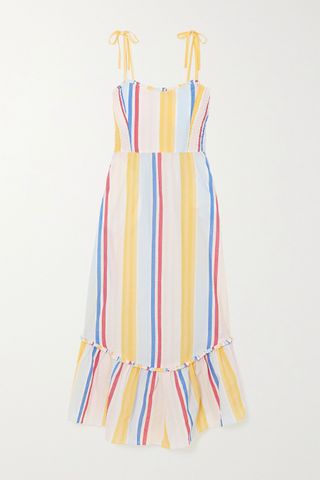 Lemlem + + Net Sustain Jima Smocked Striped Woven Dress