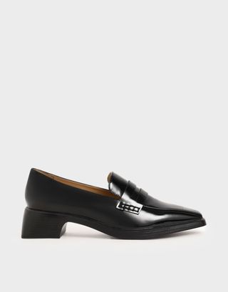Charles & Keith + Black Patent Loafers