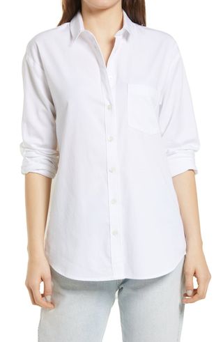 Madewell + Side Button Oversize Ex-Boyfriend Shirt