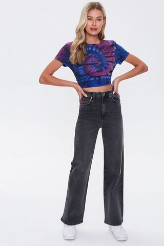 Forever 21 + Faded Straight-Leg Jeans