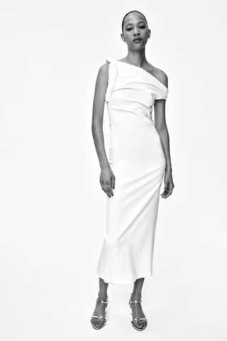 Zara + Asymmetric Midi Dress