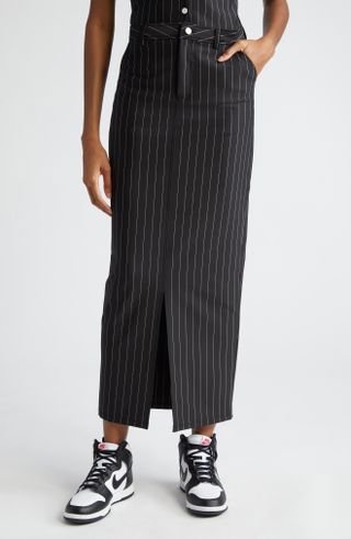 Sammy B + Pinstripe Maxi Skirt