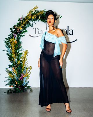 Tia Adeola + Sky Black Maxi Dress