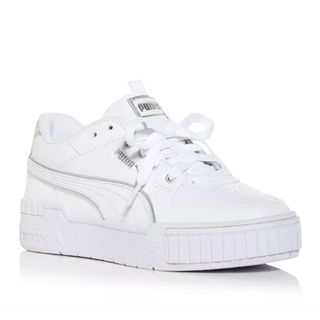 PUMA + Cali Sport Low Top Sneakers in White/Grey