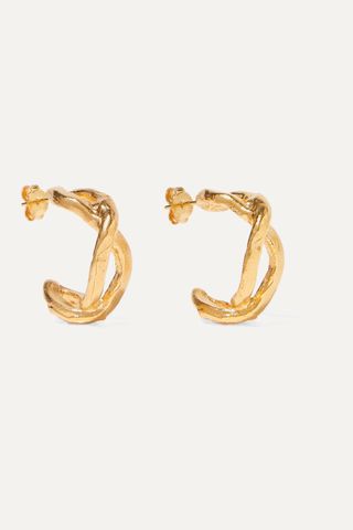 Alighieri + The Orbit of the Writer Gold-Plated Hoop Earrings