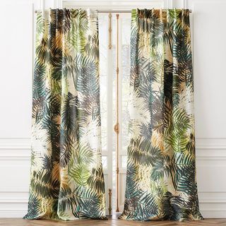 CB2 + Brush Stroke Palm Curtain Panel