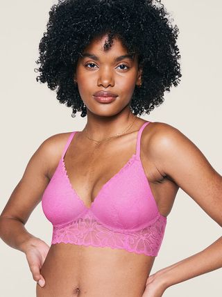 Pink by Victoria's Secret + Crochet Wire-Free Push-Up Bralette