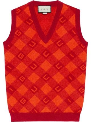 Gucci + Jacquard Knitted Vest