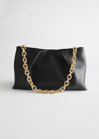 & Other Stories + Folded Leather Chain Strap Bag