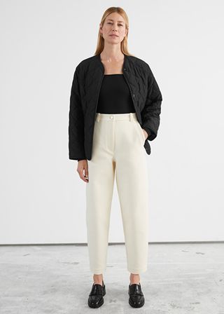& Other Stories + Banana Leg Cotton Trousers