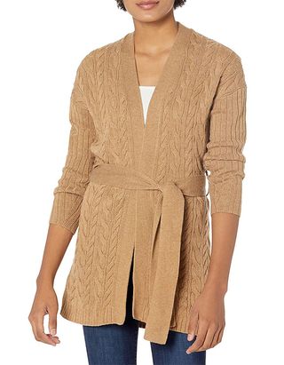 Amazon Essentials + Soft Cable Long Sleeve Open Front Cardigan