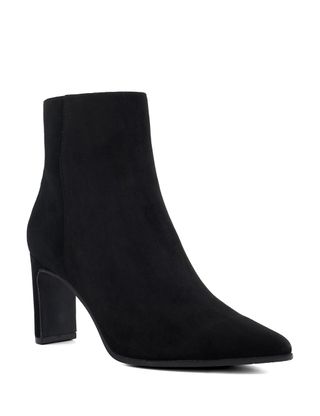 Dune London + Suede Block Heel Pointed Ankle Boots