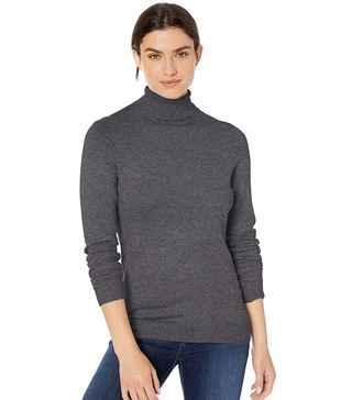 Amazon Essentials + Classic Fit Lightweight Long-Sleeve Turtleneck Sweater in Charcoal Heather