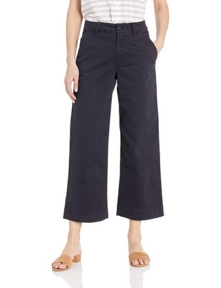Daily Ritual + Washed Chino Wide Leg Pants in Dark Navy