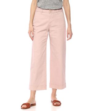 Daily Ritual + Washed Chino Wide Leg Pants in Light Pink