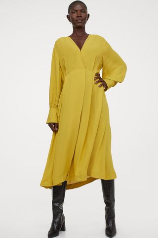 H&M + Calf-Length Dress