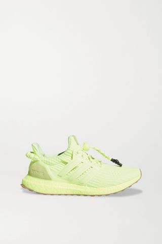 Adidas Originals + + Ivy Park Ultraboost Neon Rubber and Suede-Trimmed Primeknit Sneakers