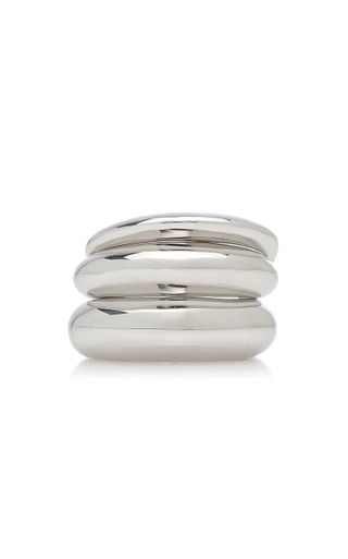 S_S.IL + Triple-Layer 14k White Gold-Plated Ring