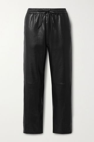 J Brand + Amari Leather Straight-Leg Pants