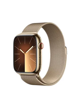 Apple + Watch Series 9 GPS + Cellular, Milanese Loop, Gold