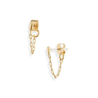 Madewell + Bar Chain Hoop Earrings