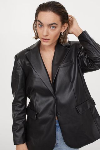 H&M + Oversized Faux Leather Jacket