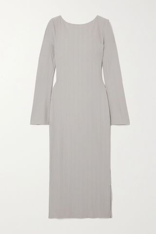 Reformation + Nessa Draped Ribbed Jersey Midi Dress