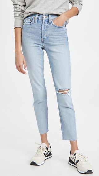 Re/Done + 90s High Rise Ankle Crop Jeans