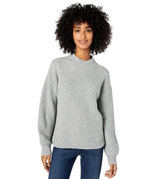 Goodthreads + Boucle Shaker Stitch Balloon-Sleeve Sweater