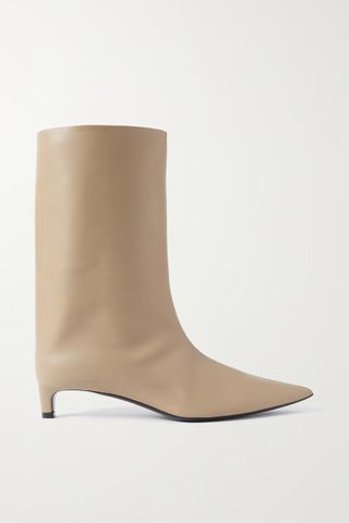 Jil Sander + Leather Ankle Boots