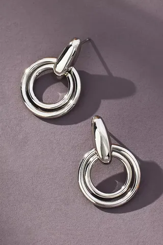 By Anthropologie + Double Circle Drop Earrings