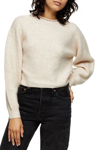 Topshop + Crop Crewneck Sweater