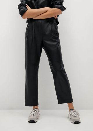 Mango + Darts Faux-Leather Trousers