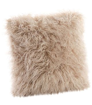 Saro Lifestyle + Mongolian Faux Fur Throw Pillow